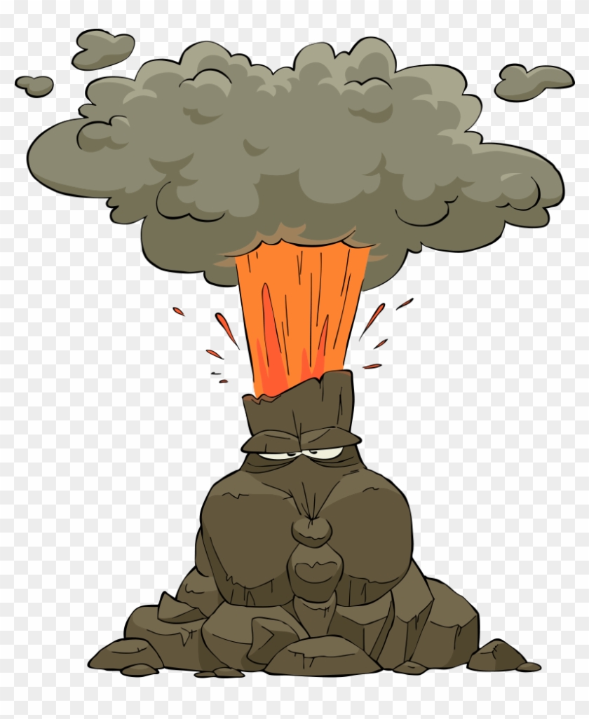 Volcano Lava Cartoon Clip Art - Cartoon Volcano Eruption #442948