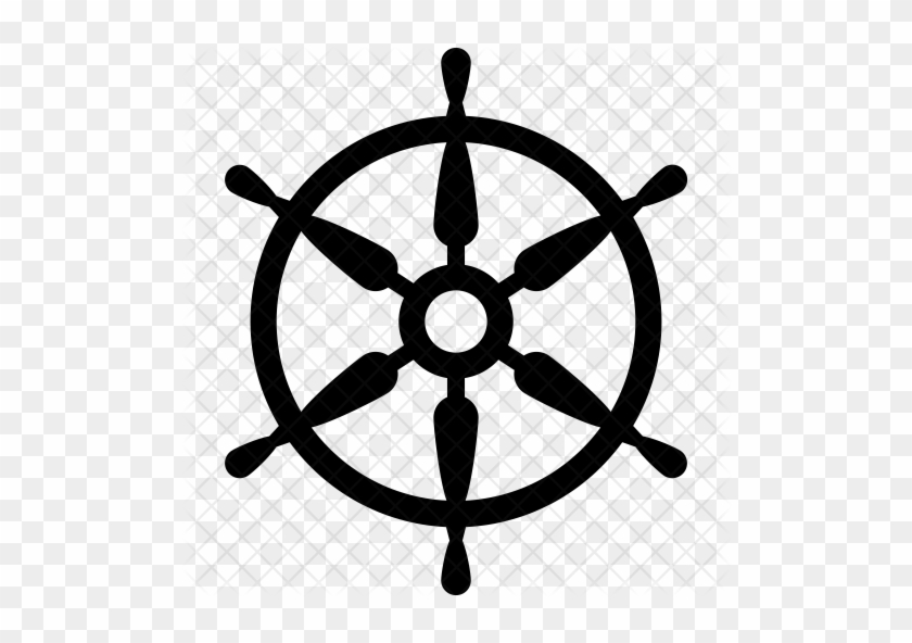 Boat Steering Icon - Boat Steering Wheel Png #442949