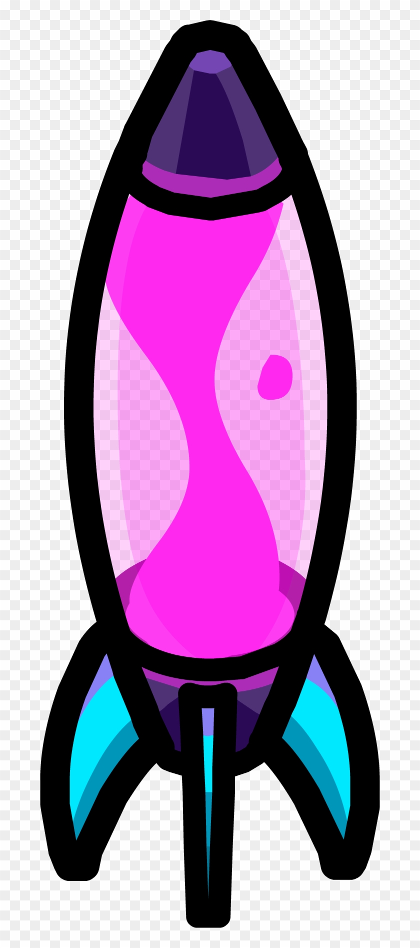 Rocketship Lava Lamp - Club Penguin Lava Lamp #443012