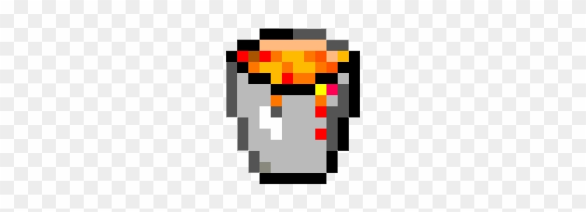 Lava Bucket Pixel Art - Minecraft Lava Bucket #443021