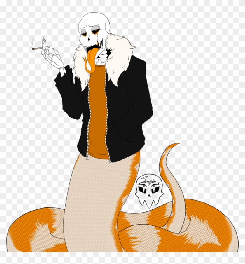 Swapfell Papyrus Naga By Senyin Drawing Free Transparent Png Clipart Images Download - cat swap fell sans roblox