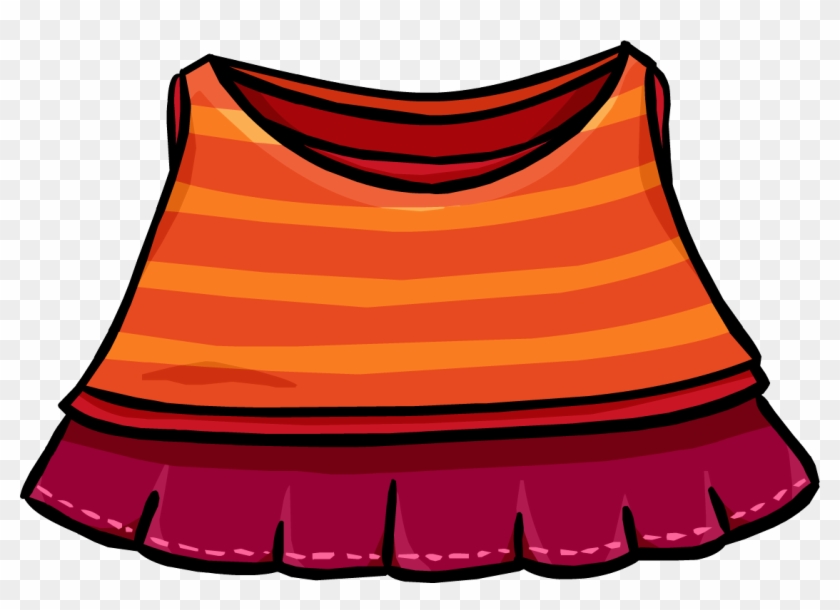 Layered Lava Outfit Icon - Red Dress Club Penguin #443083