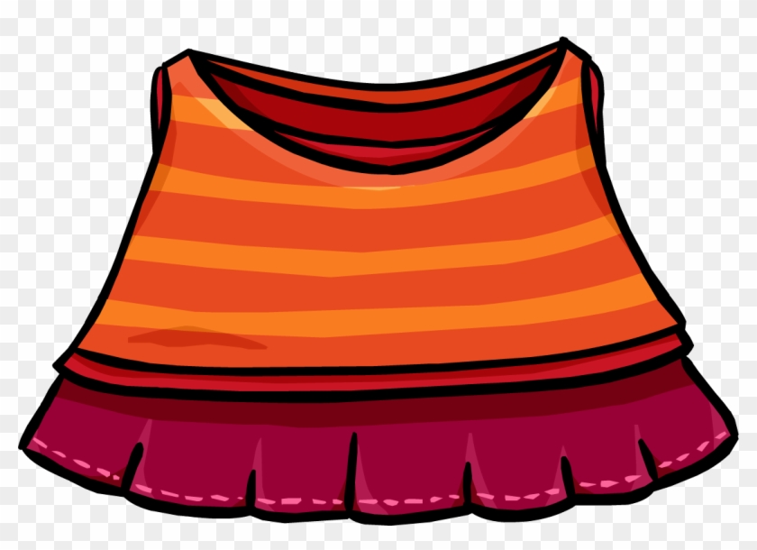 Layered Lava Outfit Icon - Red Dress Club Penguin #443083