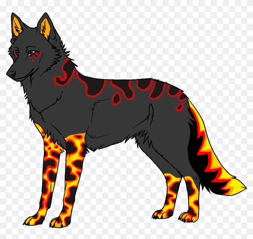 Amber ~lava Wolf By Dark-firelight - Lava Wolf Transparent #443113