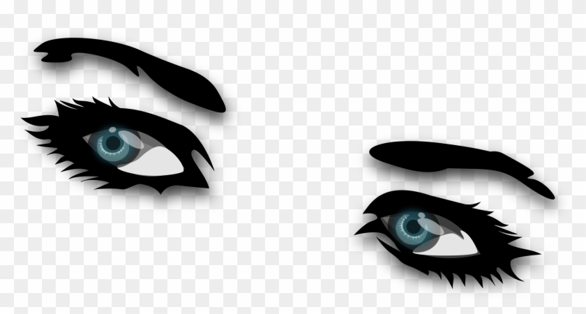 Evil Eyebrow Clipart - Girls Eye Png #443246