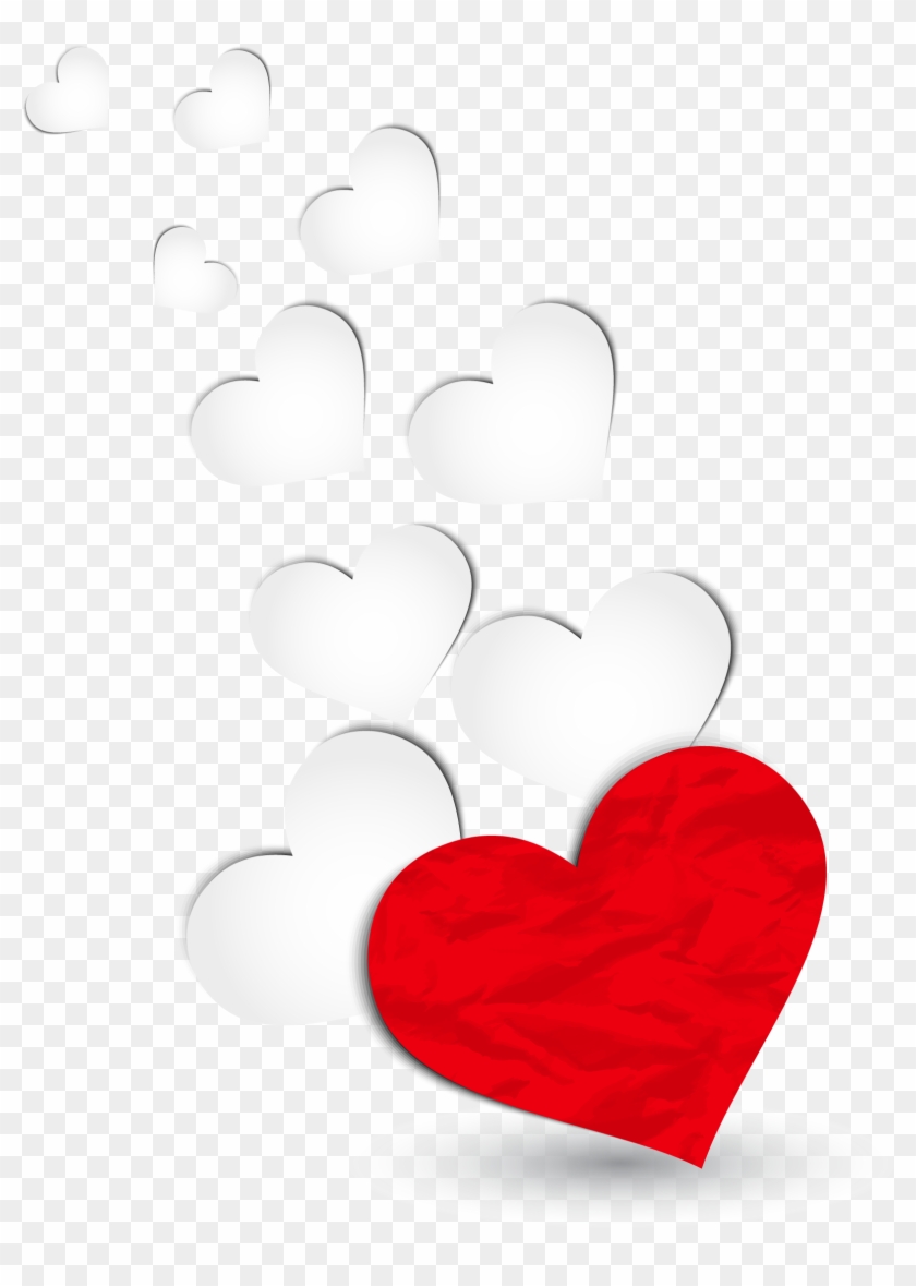 Red And White Hearts Decoration Png Clipart Picture - Red And White Png Hearts #443300