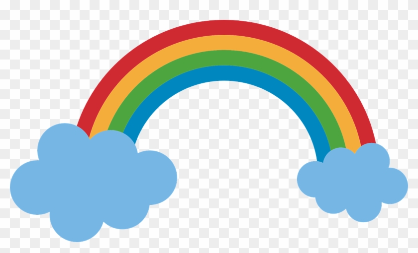 Rainbow Clouds Color Nature Png Image - Arco Iris Desenho Png #443411