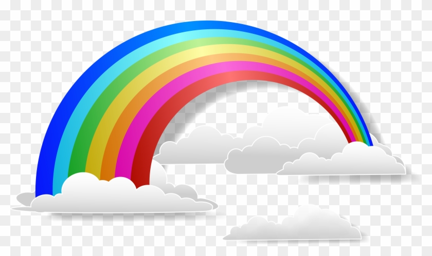 Rainbow Cloud Iridescence Euclidean Vector - Vector Rainbow Png #443430