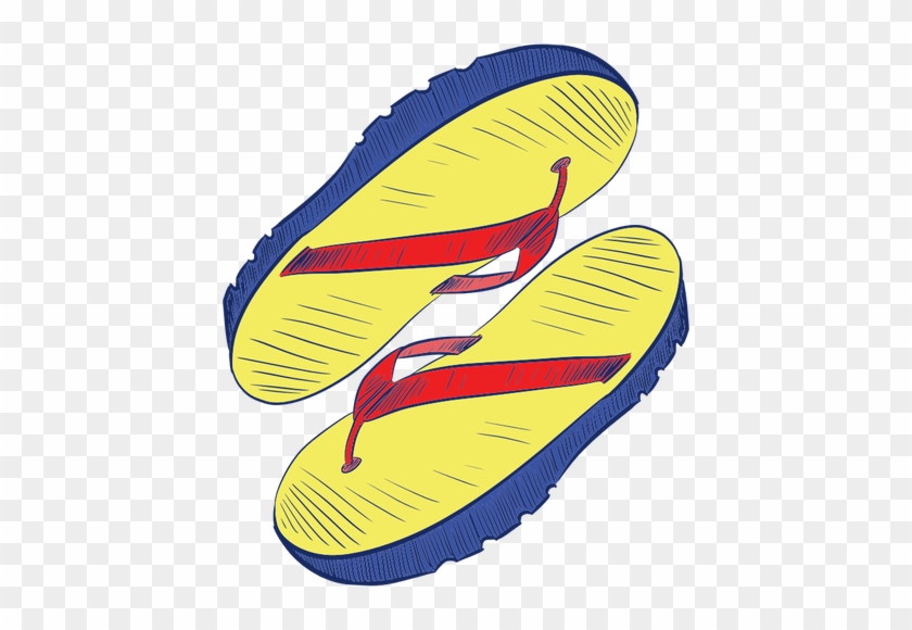 Sepasang Sandal Jepit - Flip Flopr Clip Art #443542