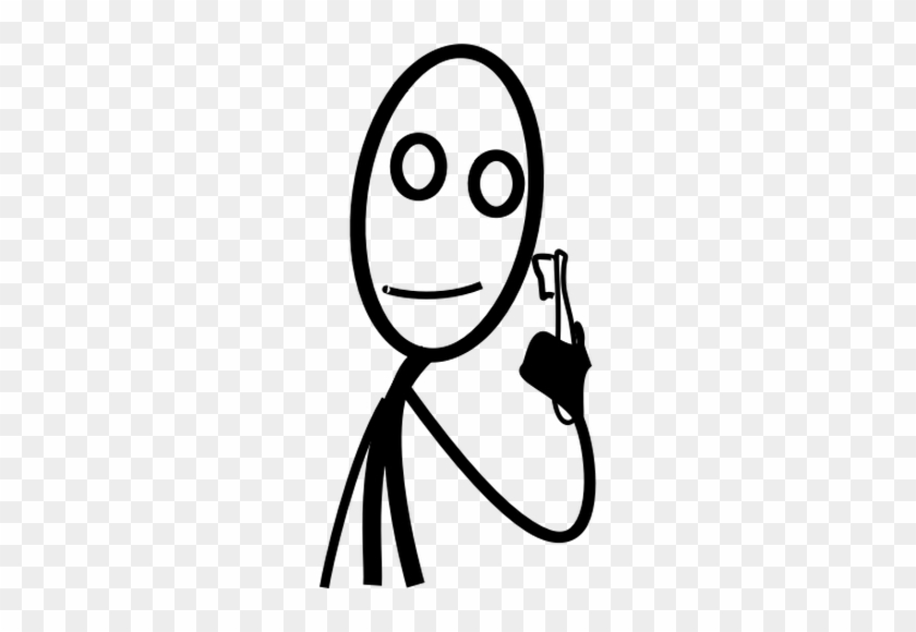 Al Brishes Teeth Vector Illustration - Stick Figure Brushing Teeth #443551