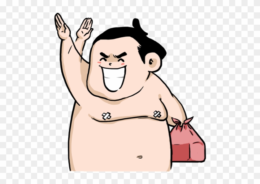 Japanese Clipart Sumo Wrestler - Cartoon #443567