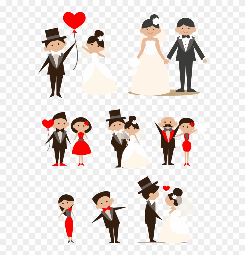 Wedding Cartoon Couple Clip Art - Wedding Cartoon Couple Clip Art - Free  Transparent PNG Clipart Images Download