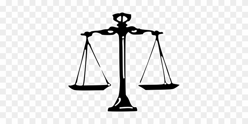 Scales, Justice, Law, Equal, Fair - Clip Art #443740