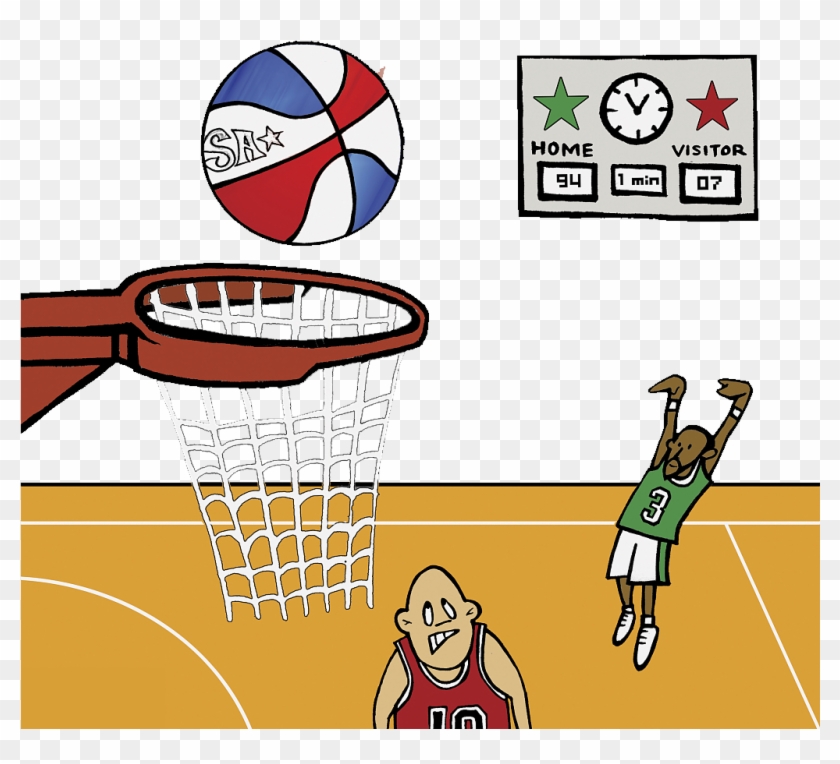 Basketball Court Cartoon Animation Clip Art - Basketball #443749