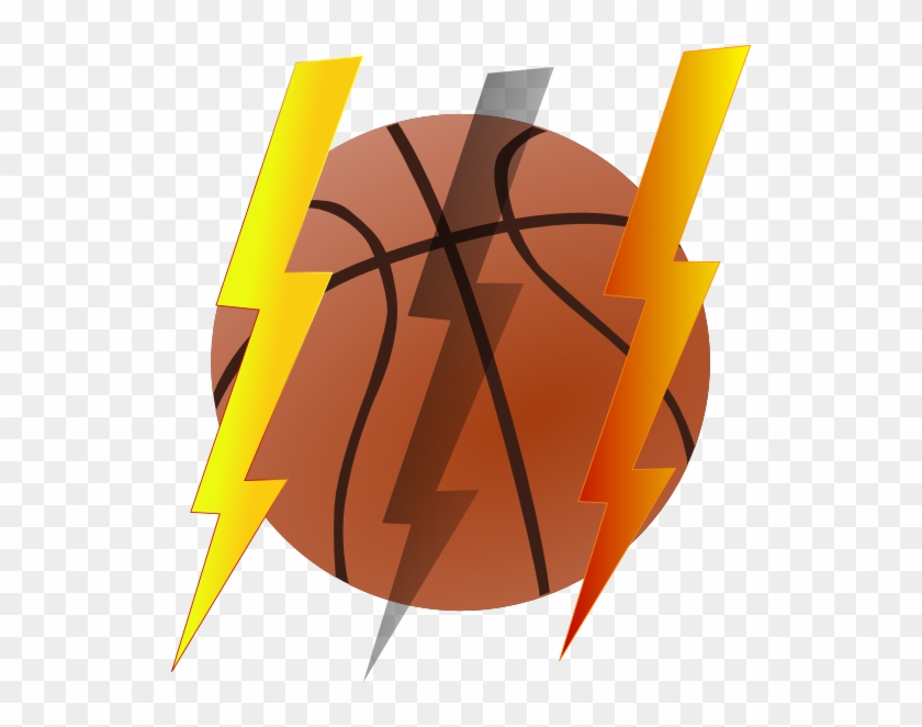 Lightning Bolt Basketball Clip Art At Clker - Icon #443774