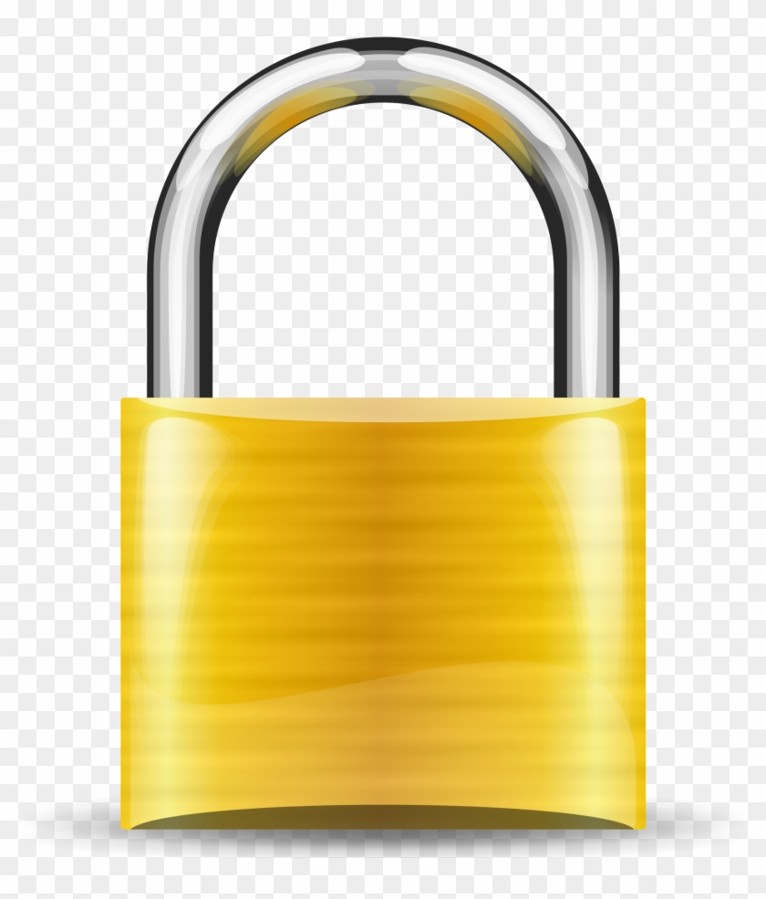 Gold Lock Cliparts - Pad Lock Clip Art #443834