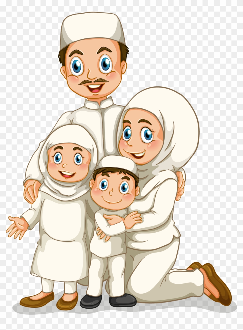 Family Stock Photography Illustration - Muslim Family Vector #443982