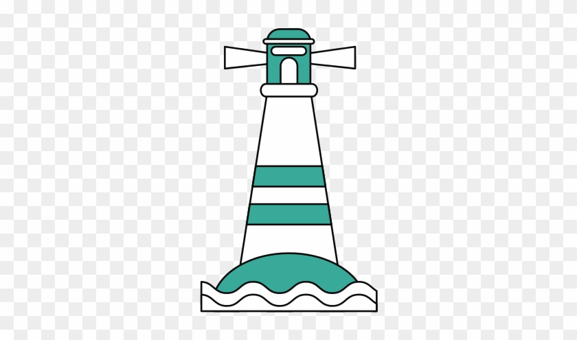Island Beach Lighthouse Vector Icon Illustration - Vector Graphics #444107