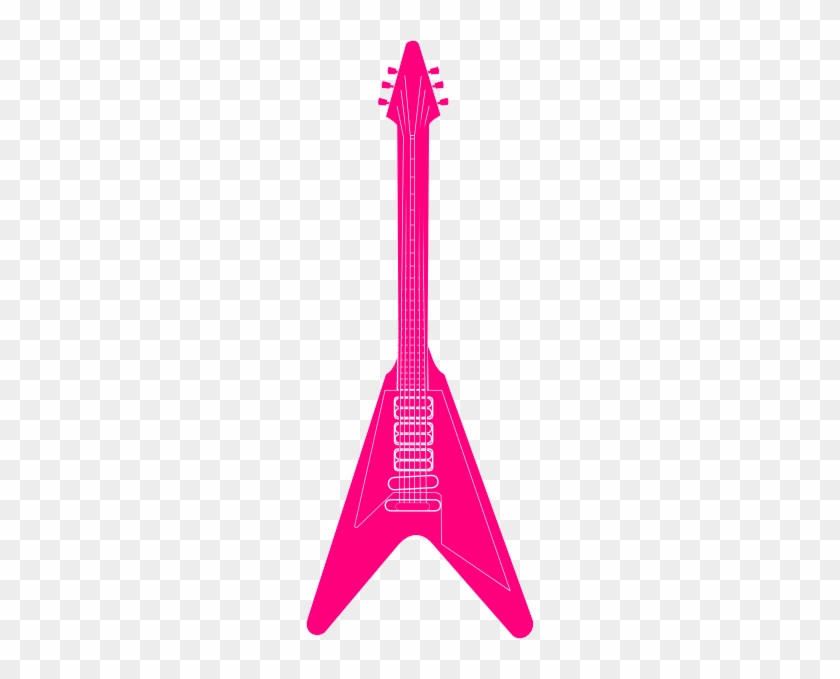 Pink Flying V Guitar Clip Art At Clker - Flying V Pink #444226