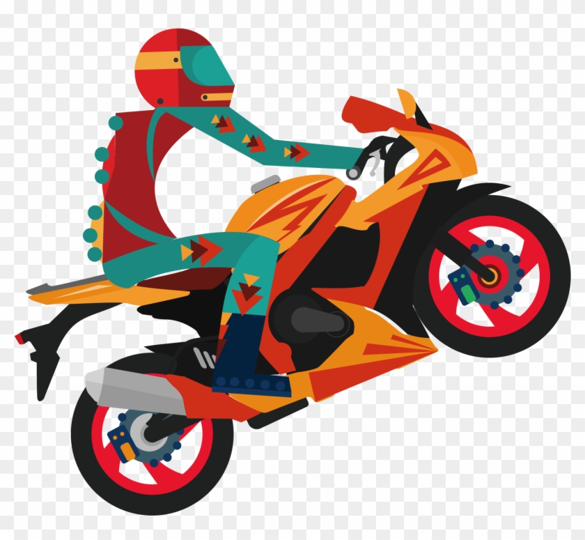 Motorcycle Helmet Bicycle - Motorcycle Riding Vector Png #444245