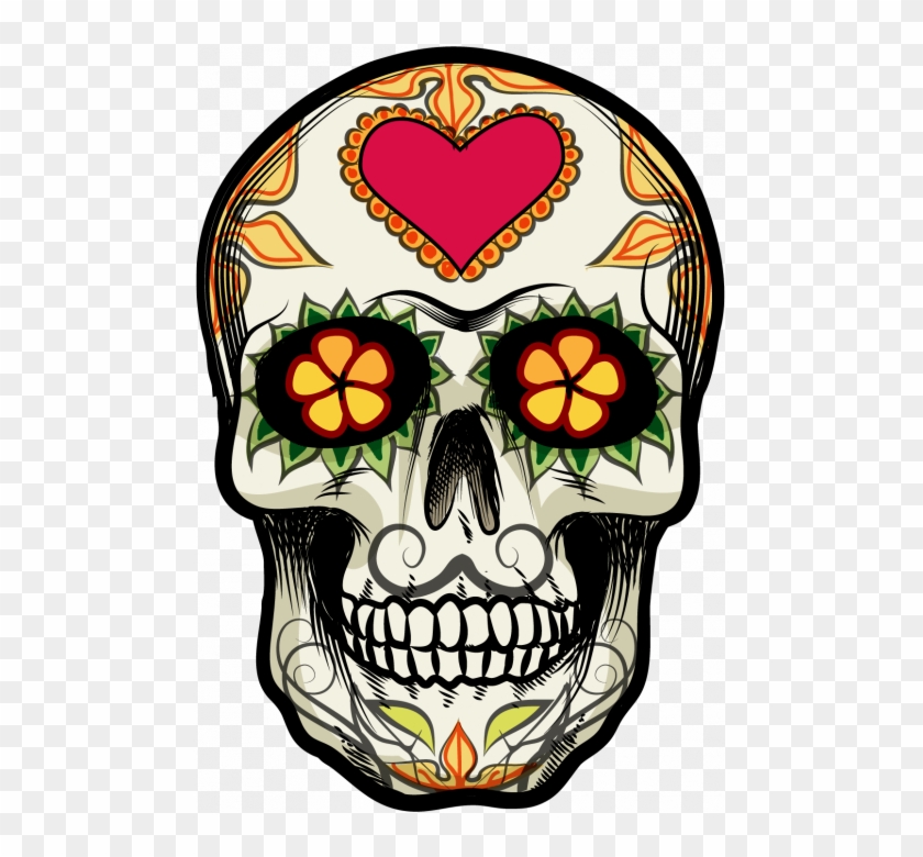 Tete De Mort Mexicaine - Skull Zipper Design Clutch Purse #444258
