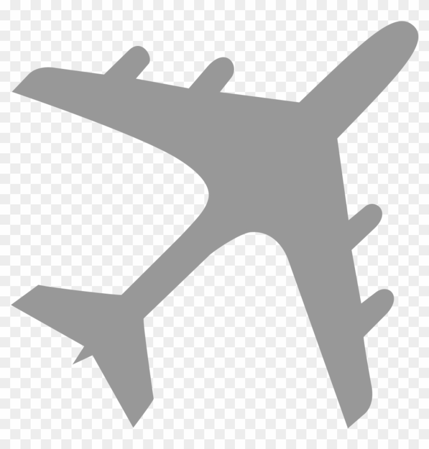 Airplane Clipart Emoji - Aeroplane Silhouette #444552