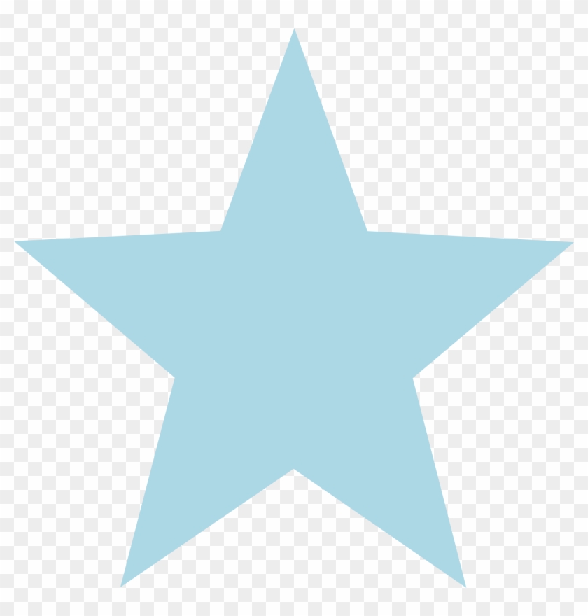 White Star Transparent Background - Light Blue Star #444578
