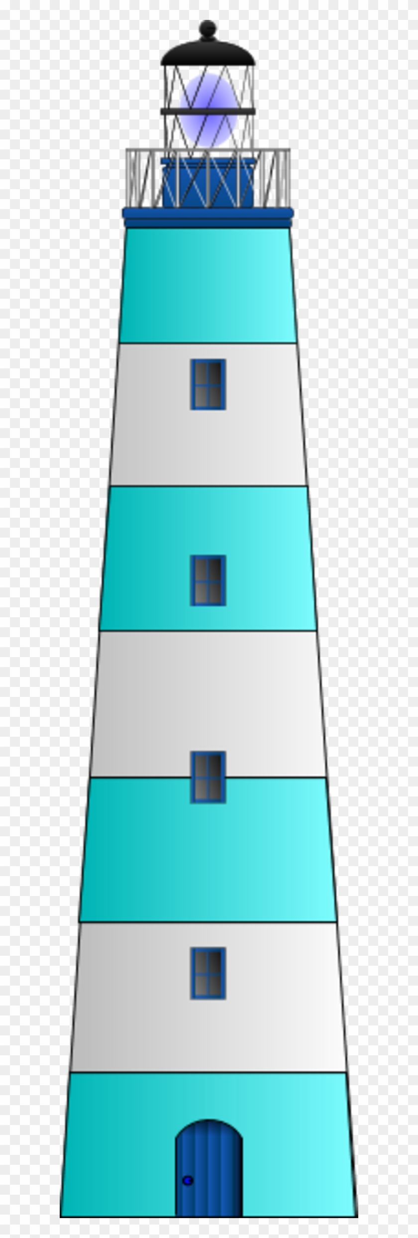 Lighthouse Building Cliparts - Blue Lighthouse Clipart #444582