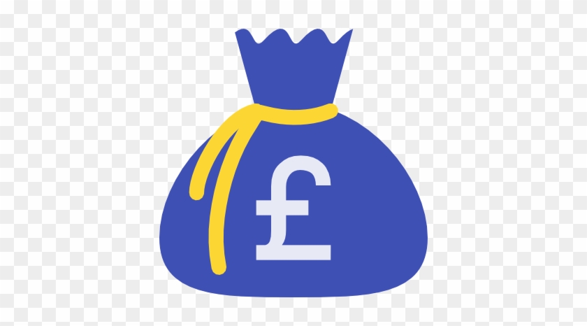 Blue Money Bag Icon - Money Bag Icon Png #444692