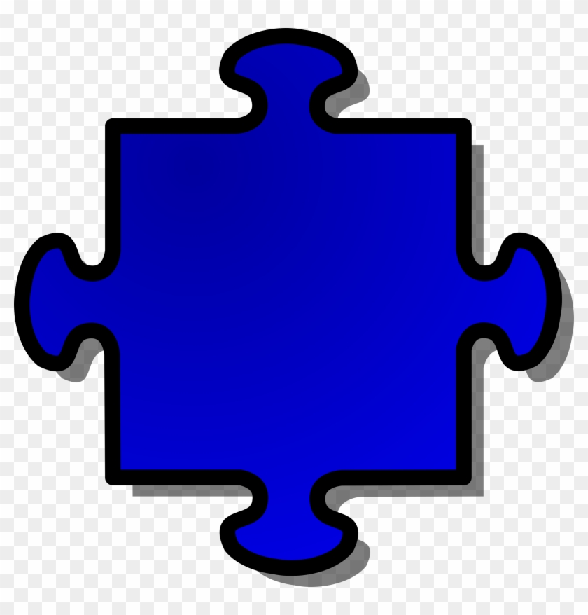 Illustration Of A Blue Puzzle Piece - Puzzle Pieces Clip Art No Background #444705