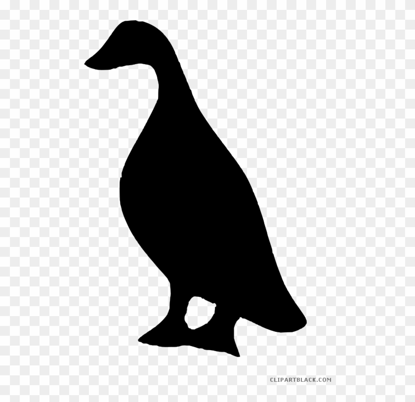 Duck Silhouette Animal Free Black White Clipart Images - Green Goose Silhouette Shower Curtain #444812