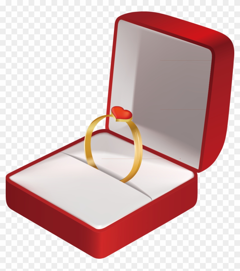 Engagement Ring Wedding Ring Jewellery Clip Art - Wedding Ring Box Clipart #444831