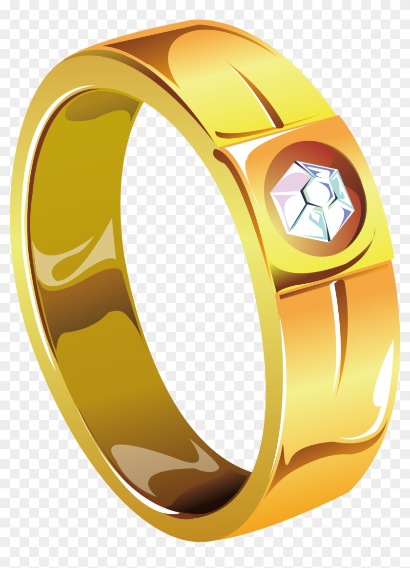 Ring Diamond Clip Art - Anillo Vector Png #444847