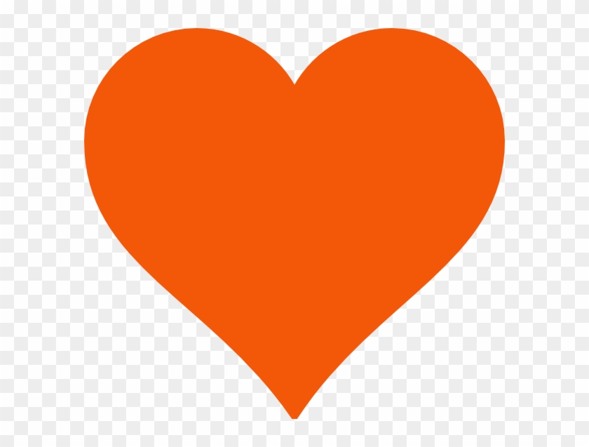 Orange Heart Clip Art - Orange Heart Clip Art #444891
