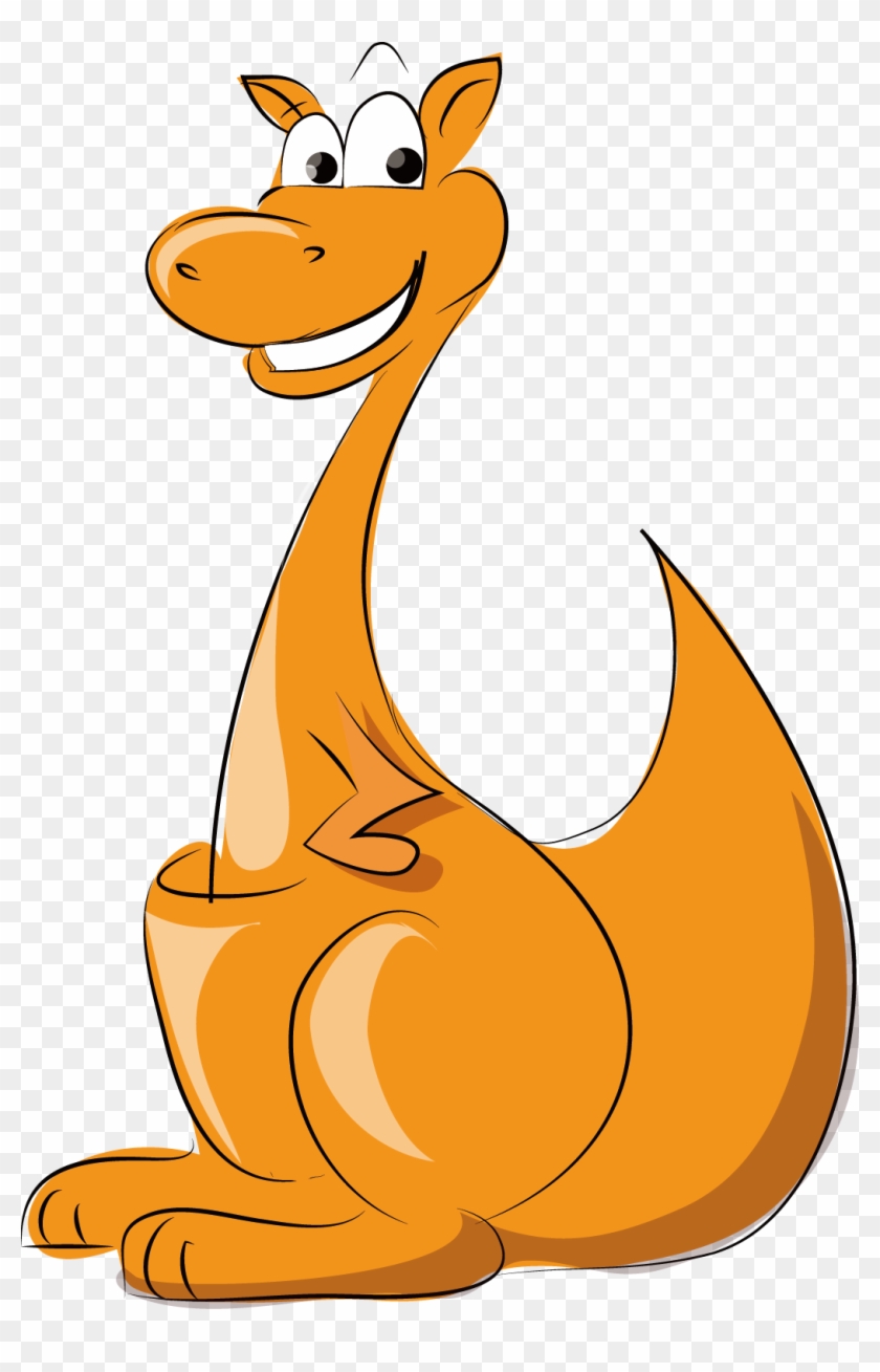 Kangaroo Cartoon Drawing - Vector Graphics #445102