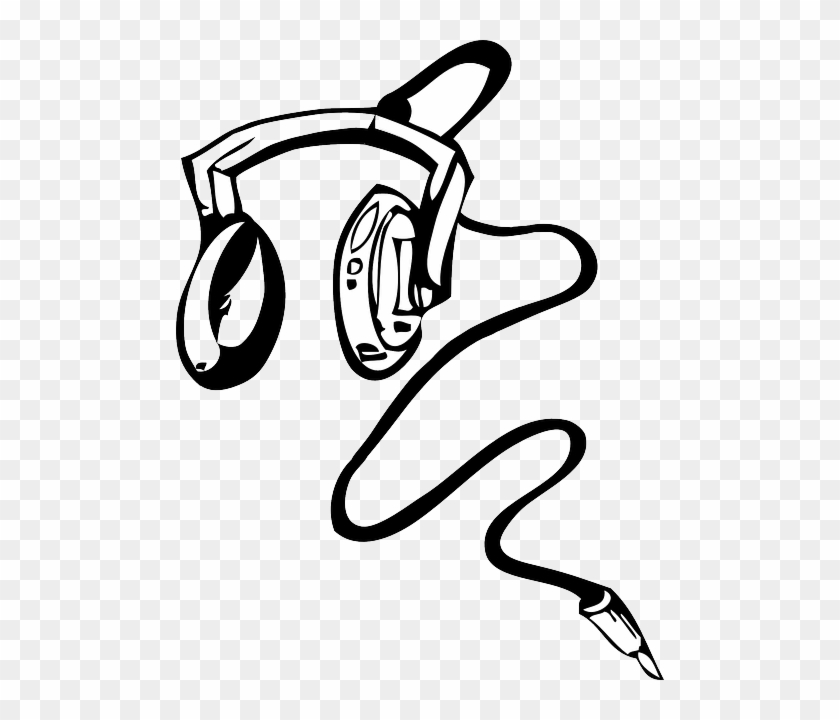 Listening Earphones, Audio, Headphones, Mp3, Music, - Dj Headphones Clipart #445183