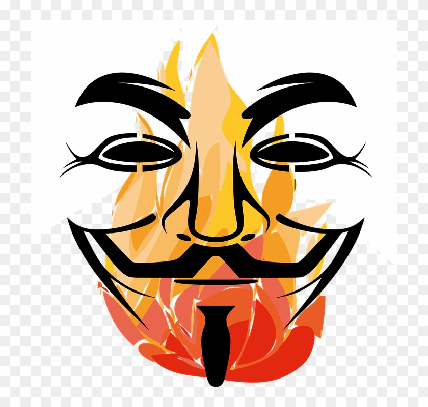Heat Fire Cliparts 29, Buy Clip Art - Anonymous Mask T Shirt #445238