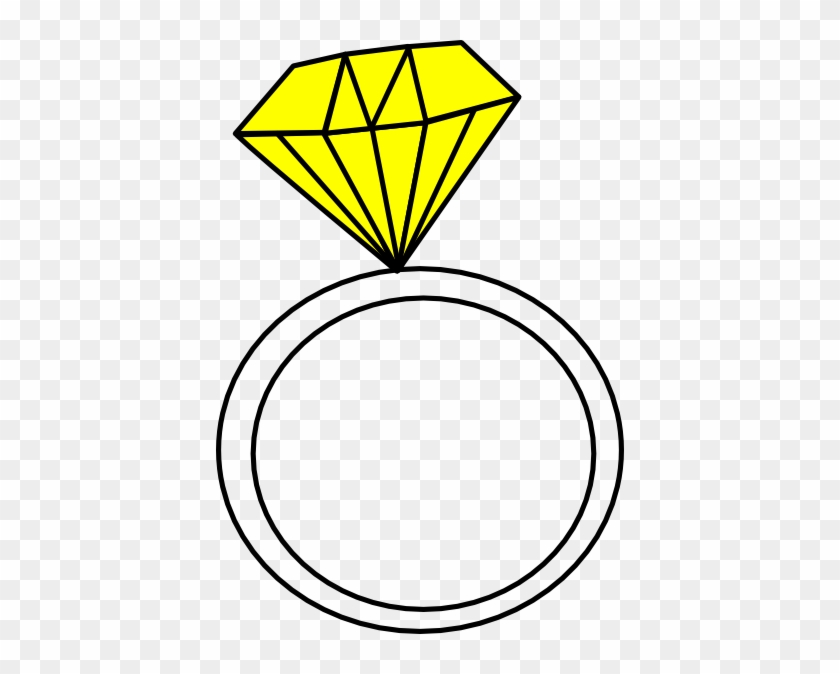 Diamond Ring Clipart The Cliparts - Ring Clipart Black And White #445340