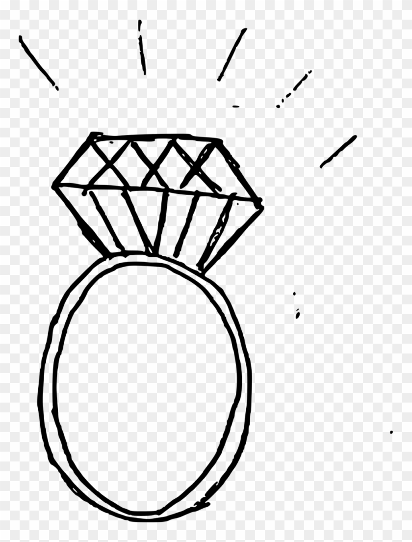 Diamond-ring - Diamond Ring Drawing Png #445353