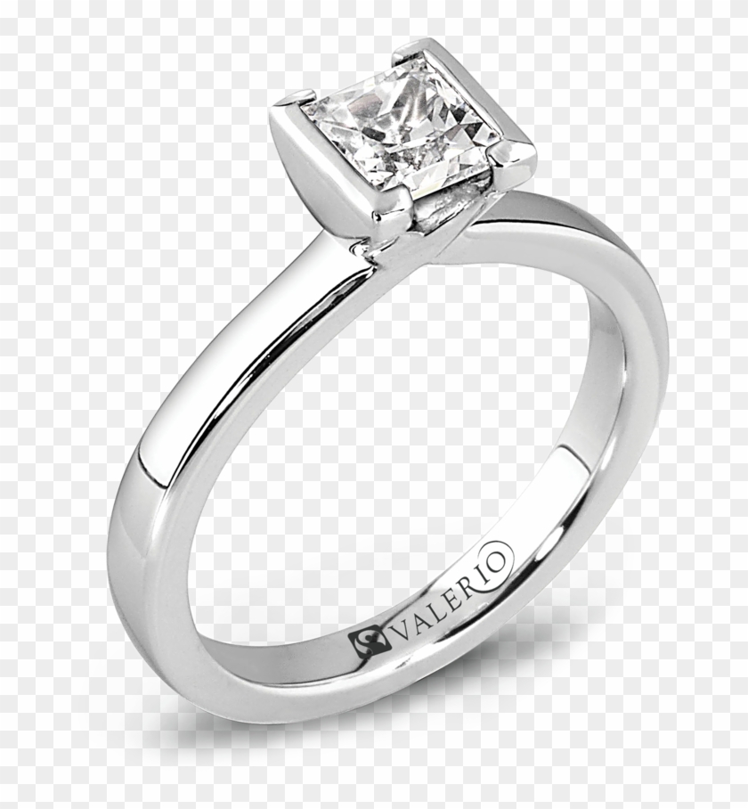 Engagement Ring Sketch Png - Tension Setting For Princess Cut Diamonds #445390