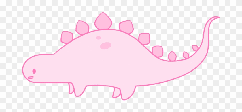Pink Stegosaurus Grrrrr By Shielita - Cartoon #445444