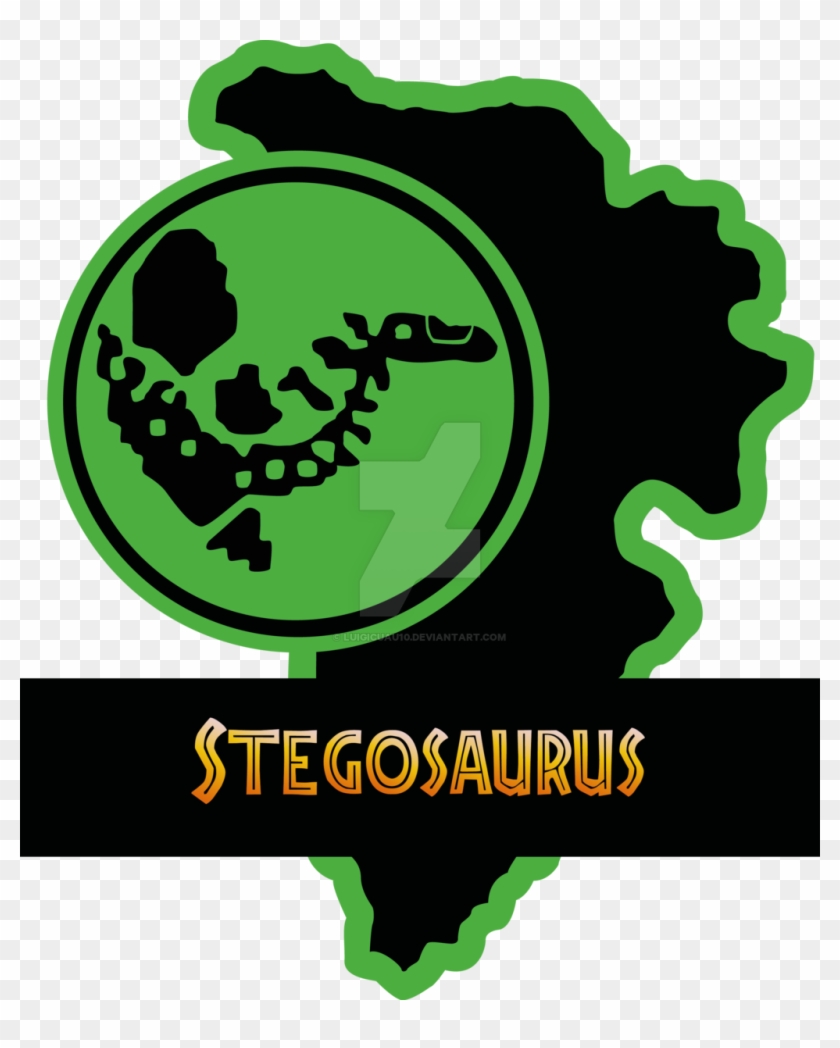 08 Stegosaurus Paddock Jp By Luigicuau10-d8ul9sf - Logo Dinosaur Jurassic Park #445450