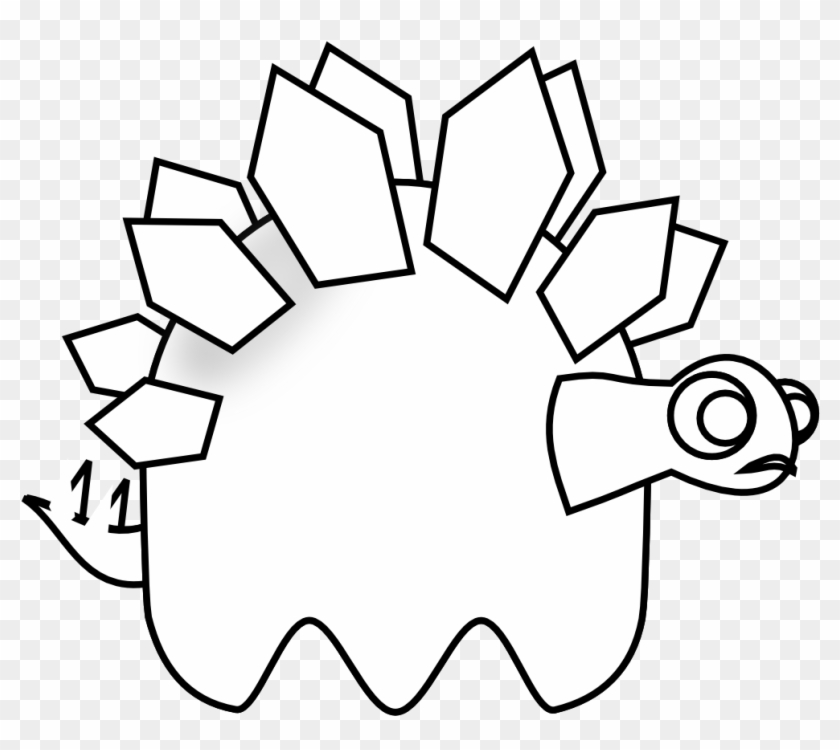 Stegosaurus Clip Art Black And White Clipart Panda - Coloring Book #445457