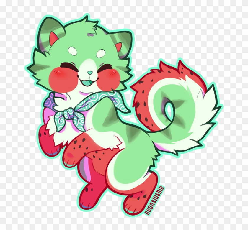 Lil Watermelon Soosh [at] By Neonslushie - Watermelon Animal Deviantart #445516