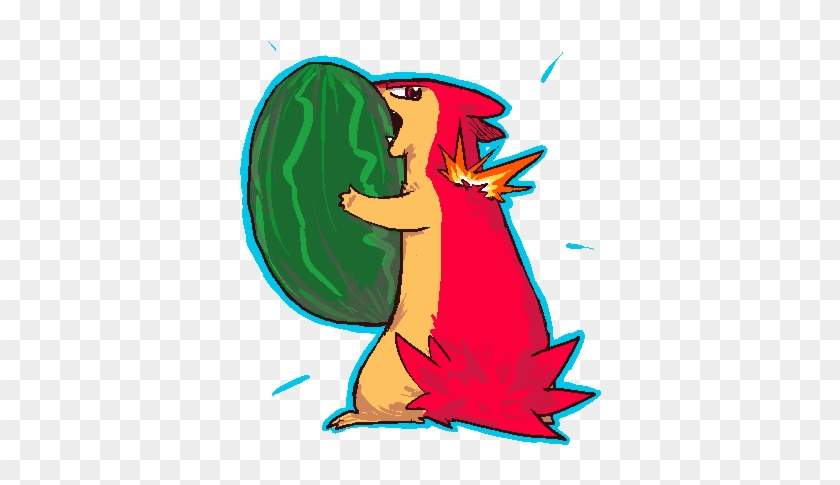 Typhlosion Watermelon By Fishyfood - Cartoon #445640