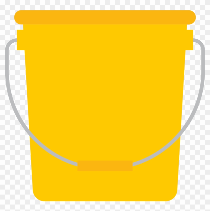 Vector Cartoon Orange Water Bucket - Vector Graphics #445695
