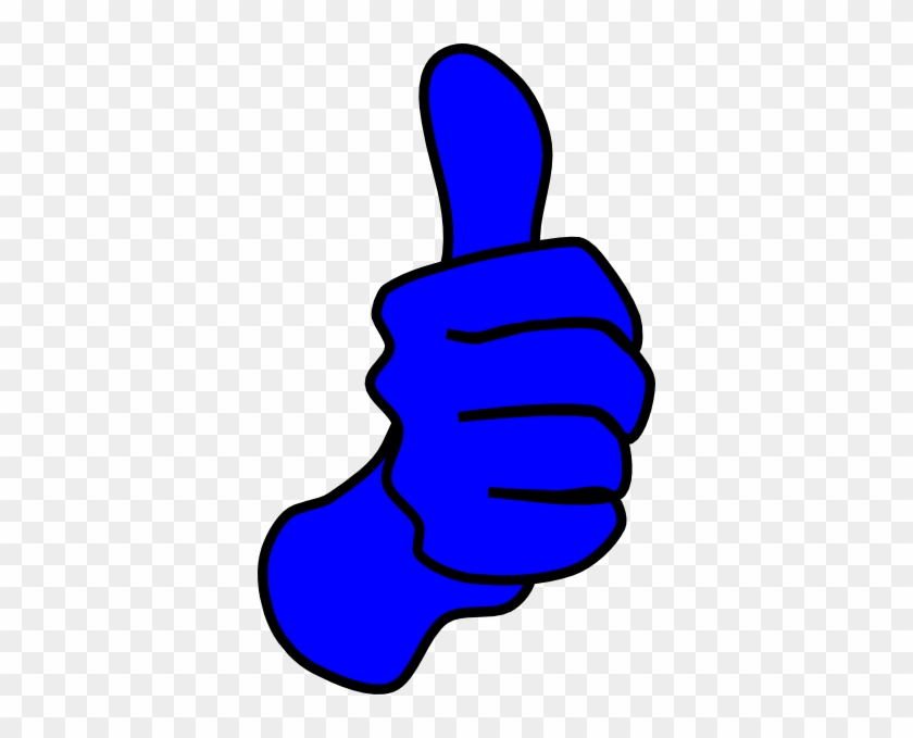 Blue Thumbs Up Clip Art #445829