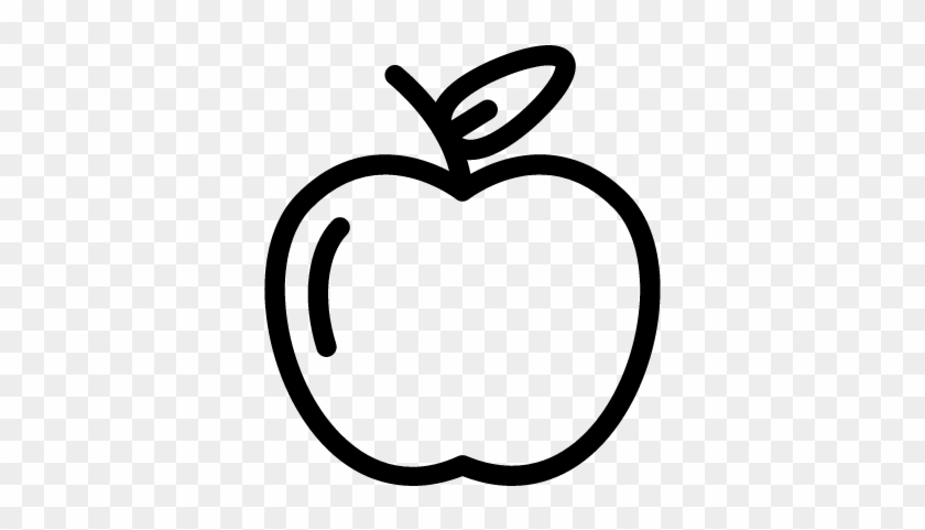Apple With Leaf Vector - Apple Svg #445973