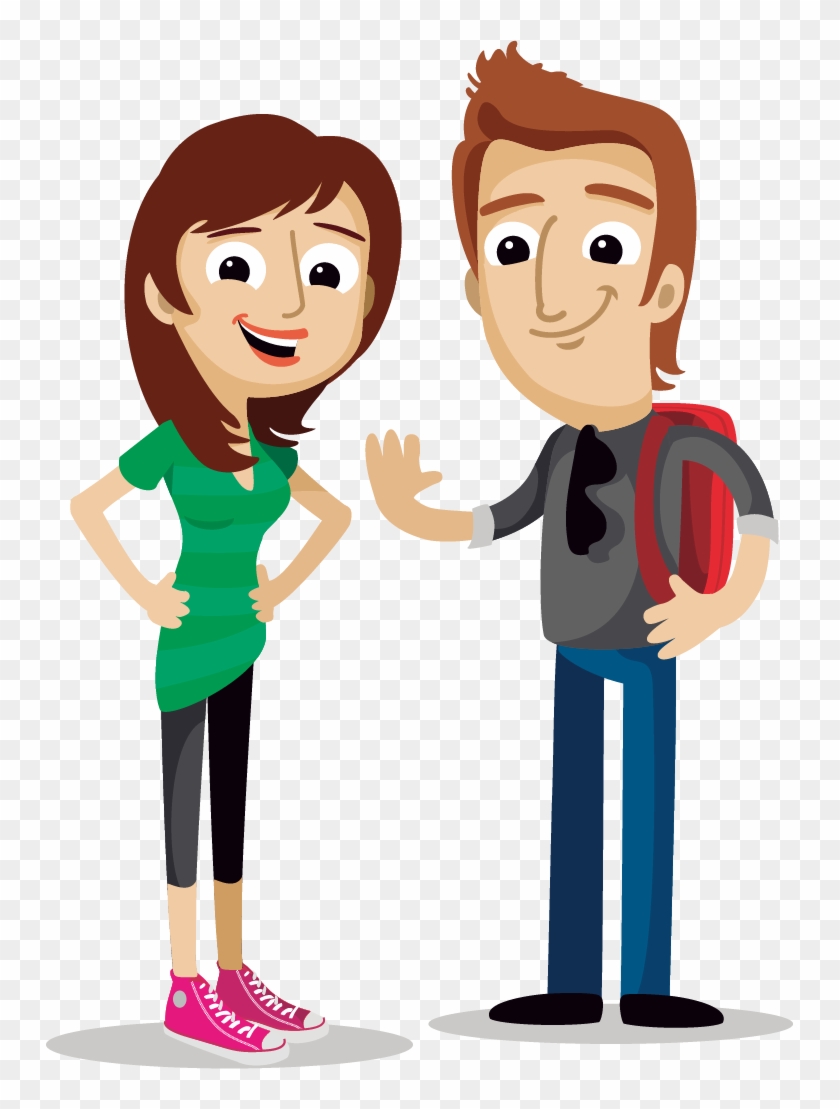 Cartoon Young Men And Women - Student Cartoon Png #446037