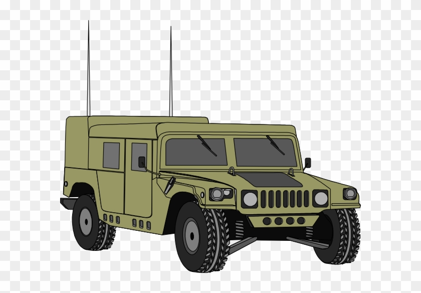 Free Vector Hummer Clip Art - Military Vehicle Clip Art #446059